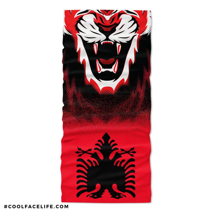 Albania Flag Face Bandana