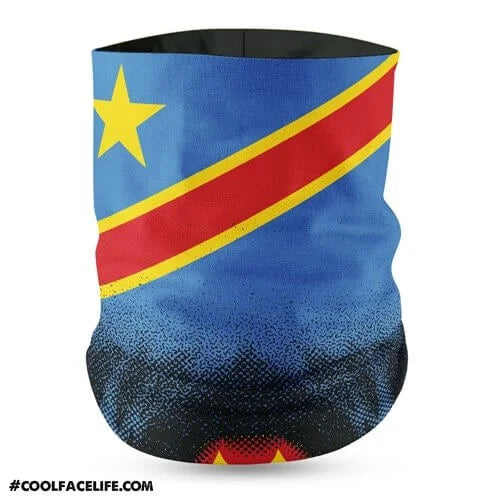 Democratic Republic of the Congo Flag Face Bandana