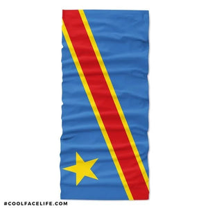 Democratic Republic of the Congo Flag Face Bandana