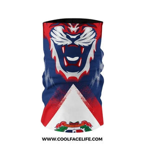 Glow Dominican Republic Flag Face Bandana