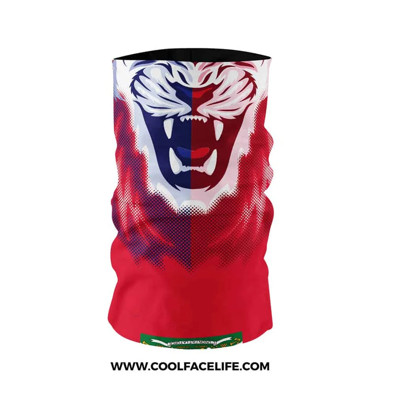 Glow Haitian Flag Face Bandana