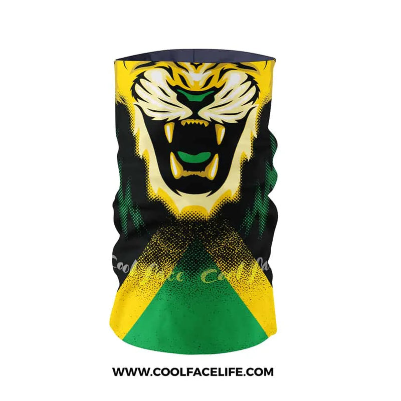 Glow Jamaica Flag Face Bandana