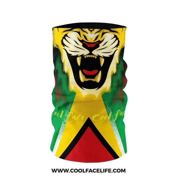 Glow Guyana Flag Face Bandana