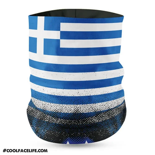 Greece Flag Face Bandana