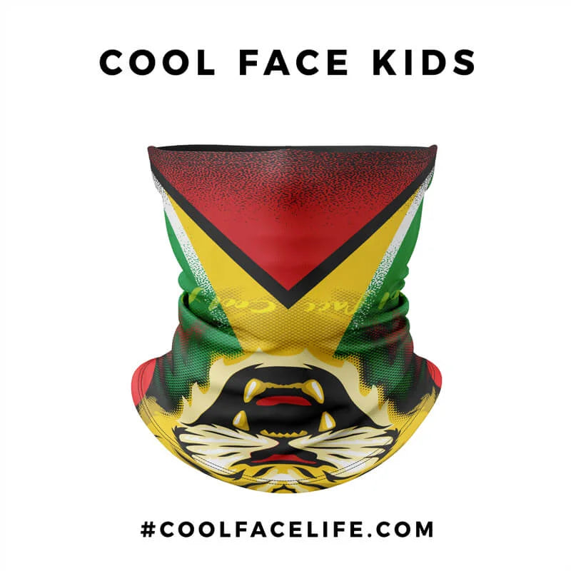 Kid Size – Guyana Flag Face Bandana