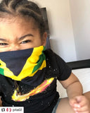 Kid Size – Jamaican Flag Face Bandana