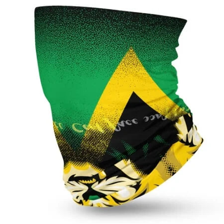 Fleece Jamaican Flag Face Bandana