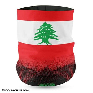 Lebanon Flag Face Bandana