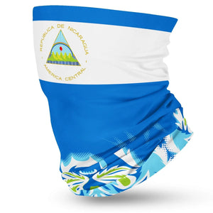 Nicaragua Flag Face Bandana