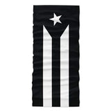 Black Puerto Rico Flag Face Bandana