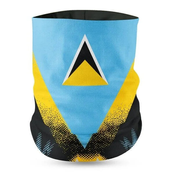 St Lucia Flag Face Bandana