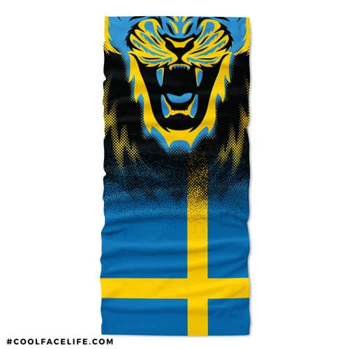 Sweden Flag Face Bandana
