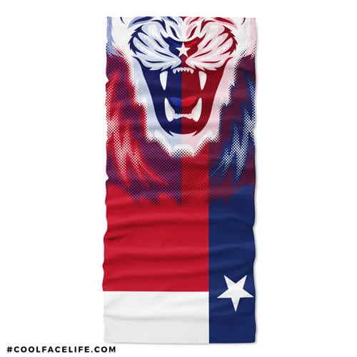 Texas Flag Face Bandana