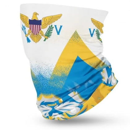Fleece US Virgin Islands Flag Face Bandana