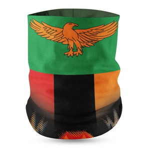 Zambia Flag Face Bandana