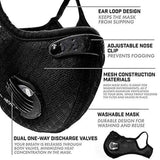 Red Sports Face Mask - Front - Pro Neck Gaiter